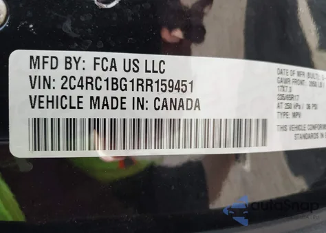 2024 Chrysler Pacifica Touring L z USA, uszkodzony, nr VIN 2C4RC1BG1RR159451